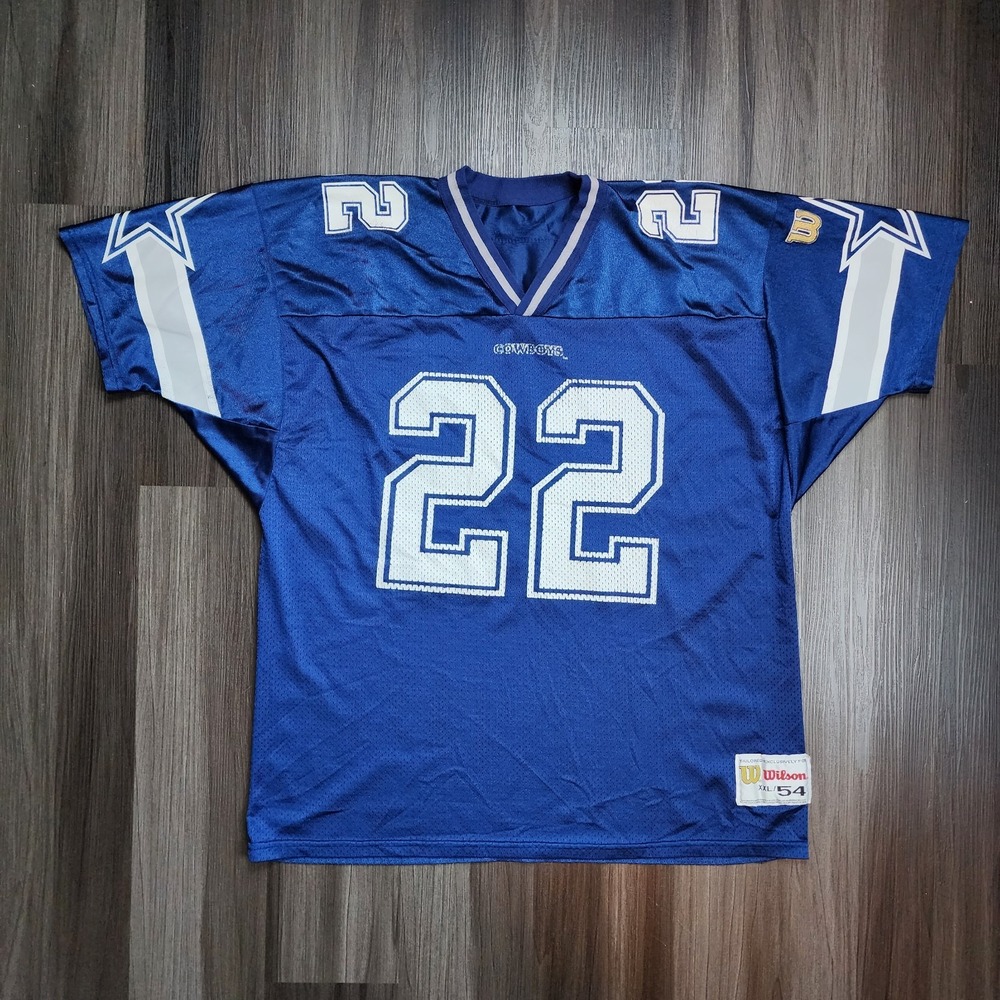 Emmitt Smith #22 Dallas Cowboys NFL Wilson Football Jersey 2XL 54 Rookie